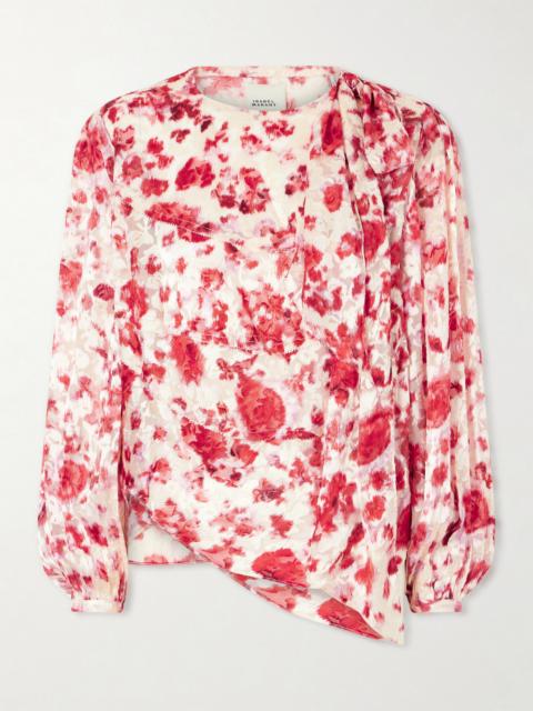 Isabel Marant Firma Floral-print Chiffon Blouse