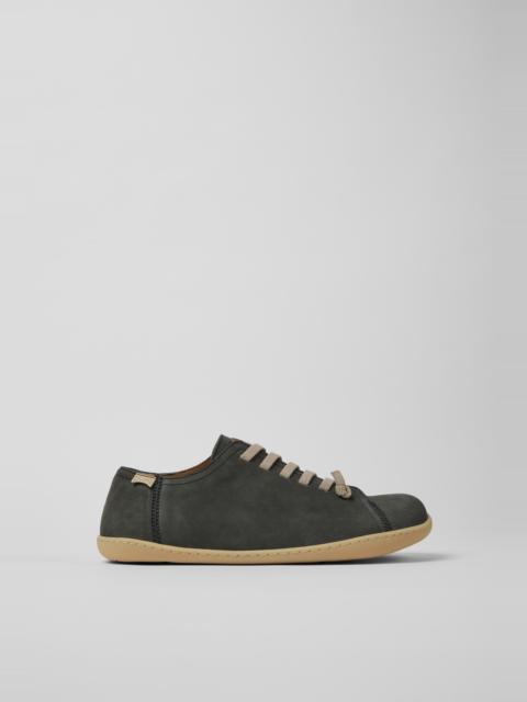 CAMPER Peu Gray Leather Shoes for Men.