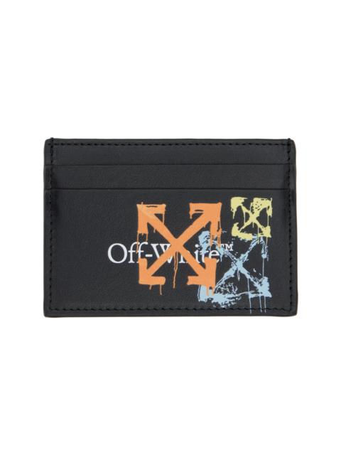 Off-White Black Bookish Spray Arrow Card Holder