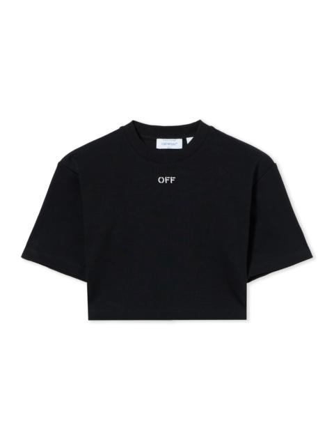 Off-White Off Stamp Rib Cropped Tee