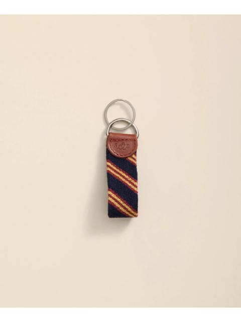Brooks Brothers Smathers & Branson Needlepoint Rep Stripe Key Fob