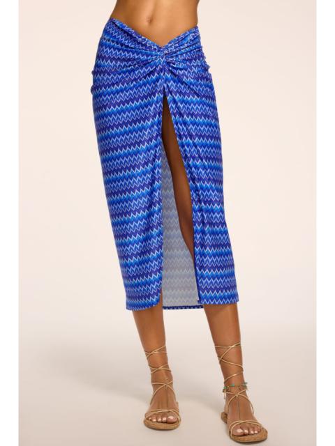 RAMY BROOK Xana Chevron Glitter Coverup Skirt