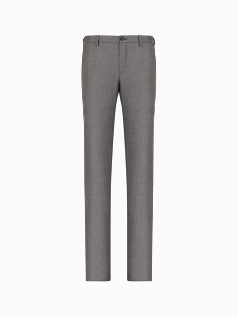GIORGIO ARMANI Wool and cashmere gabardine trousers