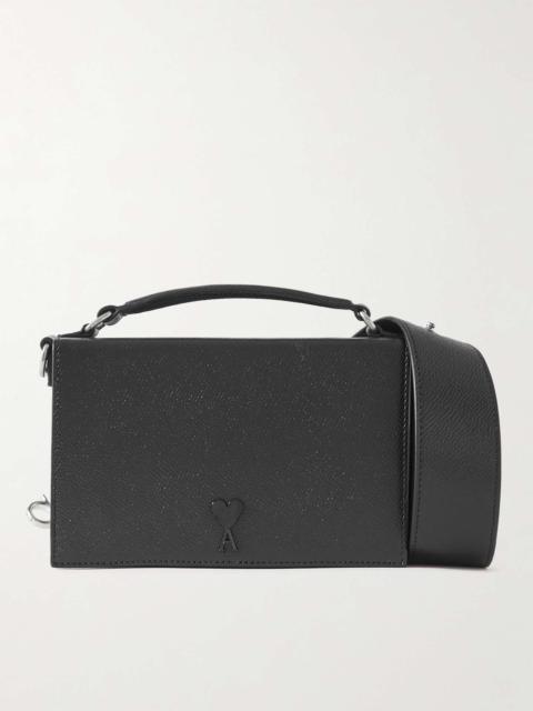 AMI Paris ADC Full-Grain Leather Messenger Bag