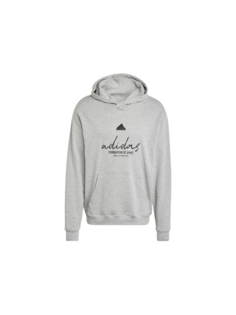 adidas adidas Brand Love French Terry Hoodie Medium Grey Heather