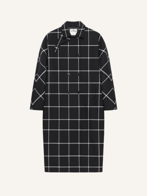 courrèges CHECKED OVERSIZED TAILORED COAT