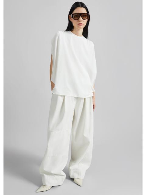 DARKPARK Darkpark Tracy Light Jersey Sleeveless Blouse - White