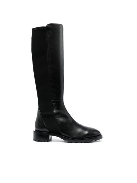 panelled knee-length boots