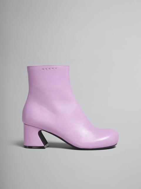 Marni PINK LEATHER ANKLE BOOT