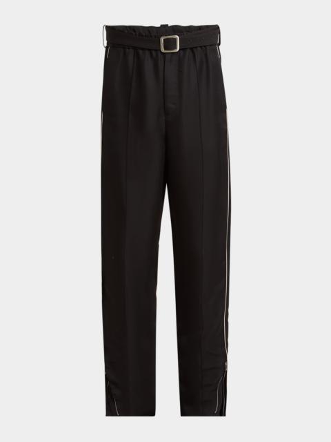 Jil Sander Men's Relaxed-Fit Trousers with Piping