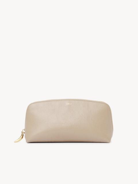 Chloé BANANA COSMETIC POUCH IN GRAINED LEATHER