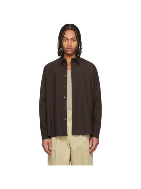 LE17SEPTEMBRE Brown Classic Wool-Blend Shirt