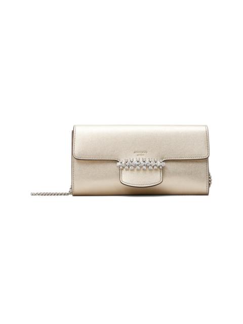 JIMMY CHOO Gold Bing Wallet Chain Bag