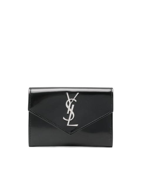 SAINT LAURENT logo-plaque leather wallet