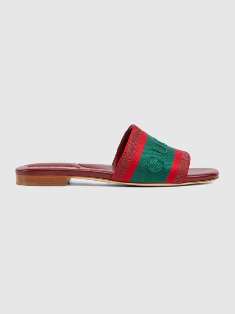 GUCCI Women's slide sandal with Web