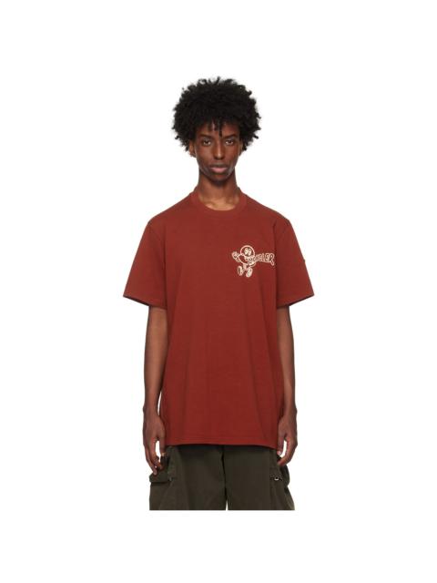 Moncler Red Printed-Logo T-shirt