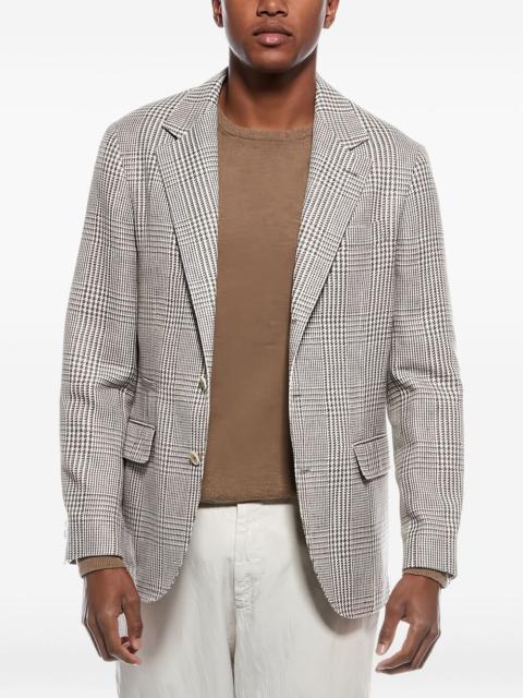 Brunello Cucinelli flap-pocket checked blazer
