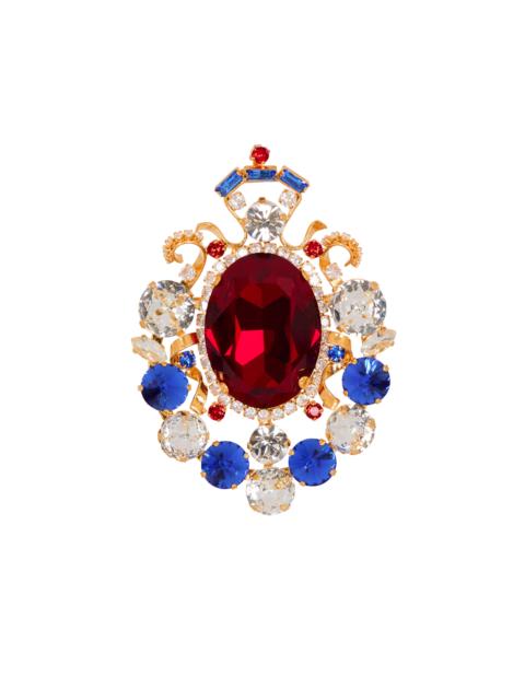 Balmain Gems crystal brooch