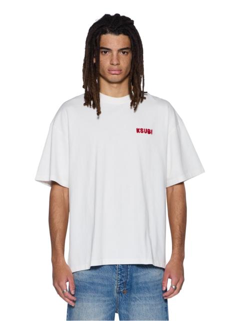 Ksubi MEKANIK BIGGIE SS TEE VINTAGE WHITE