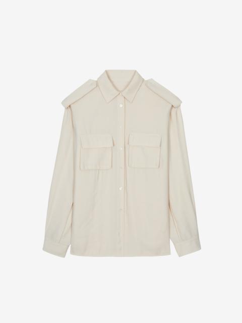 The Frankie Shop Marlon Button Up Shirt - Beige