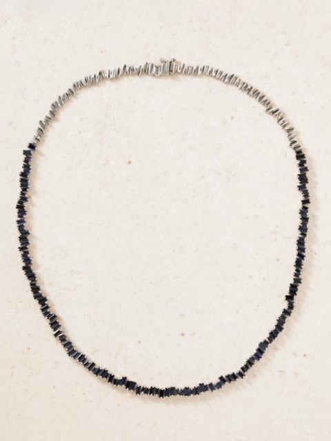 SUZANNE KALAN 18-karat White Gold Sapphire Tennis Necklace