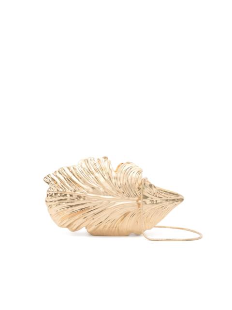SIMKHAI rippled leaf-motif clutch bag