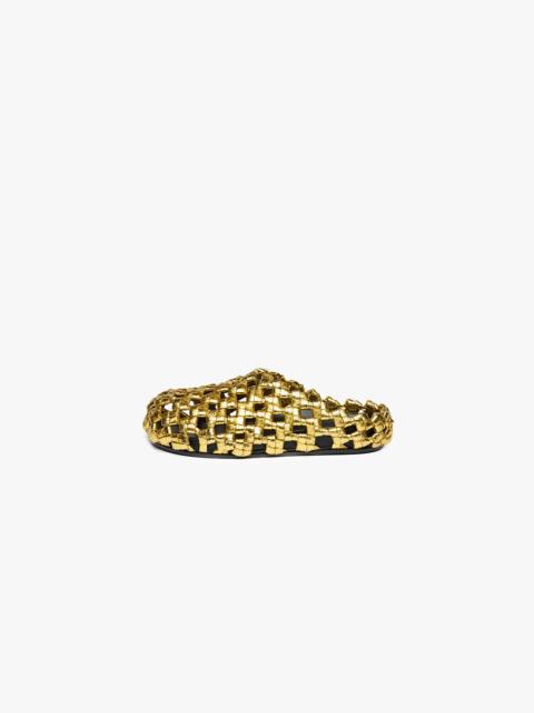 A.W.A.K.E. MODE WEAVED CLOGS 실버 골드 - 독점