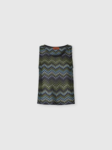 Missoni Sleeveless viscose top with snake motif