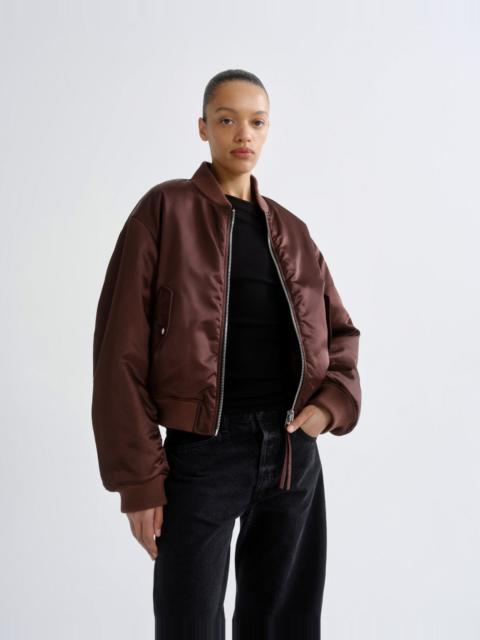 AGOLDE FRANKIE REVERSIBLE BOMBER IN MORELLO