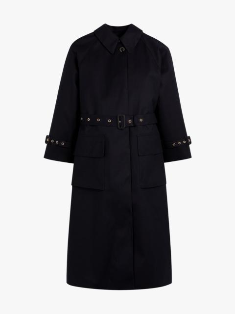 Mackintosh KELVIN NAVY BONDED WOOL TRENCH COAT