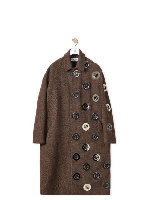 Loewe Sinkhole embellished coat in wool