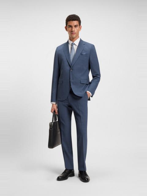 BOSS REGULAR-FIT SUIT IN PATTERNED STRETCH CLOTH