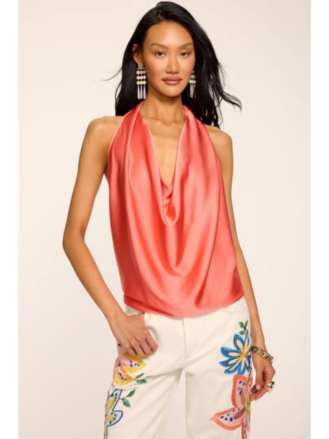 RAMY BROOK Harriet Silk Halter Tank Top