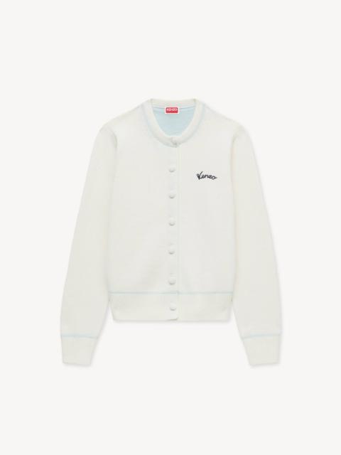 KENZO 'KENZO Varsity' embroidered cardigan in cotton wool