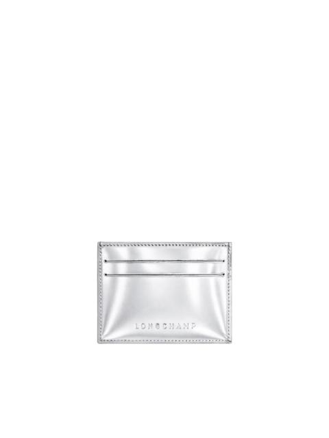 Longchamp `Le Roseau Silver` Card Holder