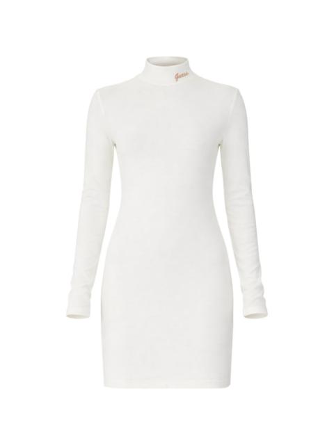 GUESS USA long-sleeve logo-embroidery mini dress