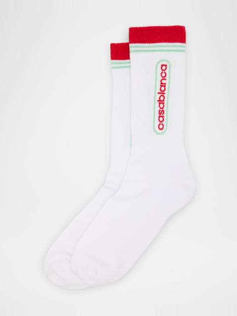 CASABLANCA Men's Logo-Printed Sport Crew Socks