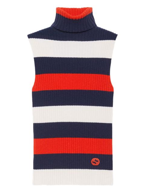 GUCCI striped roll-neck top