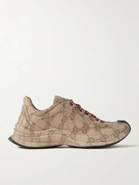 GUCCI Logo-Print Leather Sneakers