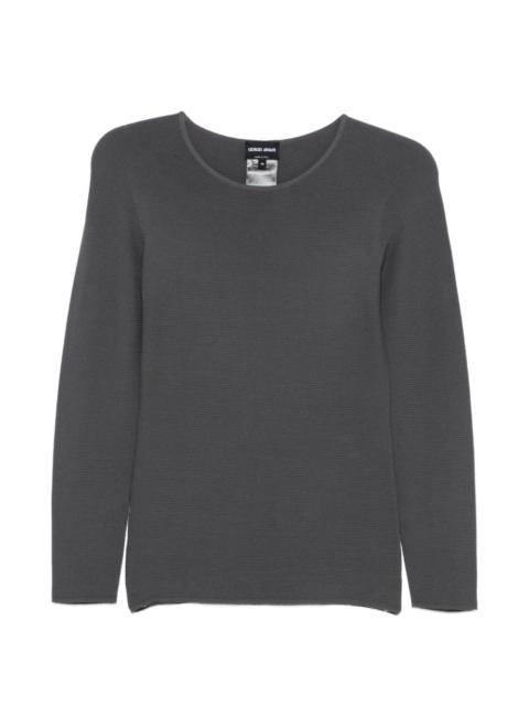 GIORGIO ARMANI ribbed round-neck sweater