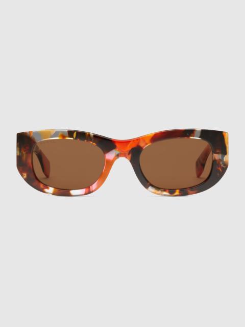 Oval-frame sunglasses