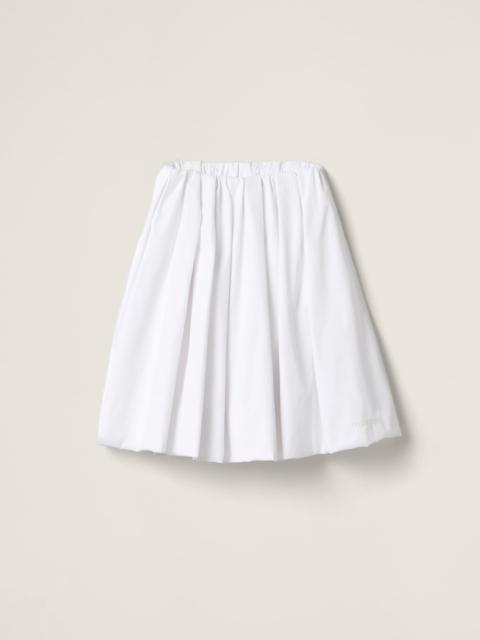 Miu Miu Poplin and jersey skirt
