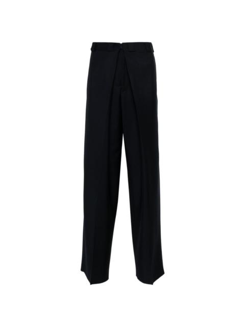 tailored straight-leg trousers