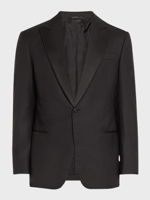GIORGIO ARMANI Men's Wool Satin-Lapel Two-Piece Tuxedo Set