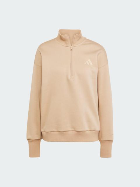 adidas ALL SZN Fleece Loose Quarter-Zip Sweatshirt