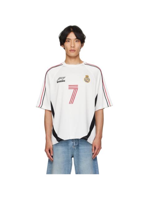 Rhude White Lundun Soccer Jersey T-shirt