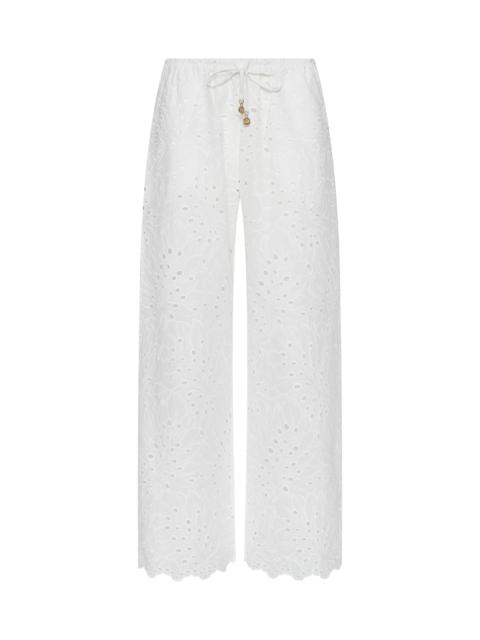 L'AGENCE Geraldine Eyelet Cover-Up Pant