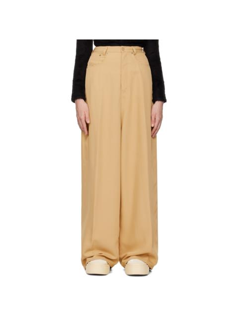 MM6 Maison Margiela Yellow Fluid Viscose Twill 5 Pocket Trousers