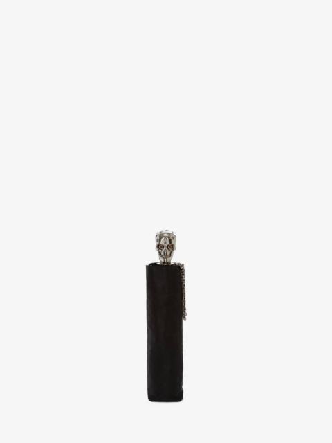 Alexander McQueen Skull Folded Umbrella in Black/silver/ivory