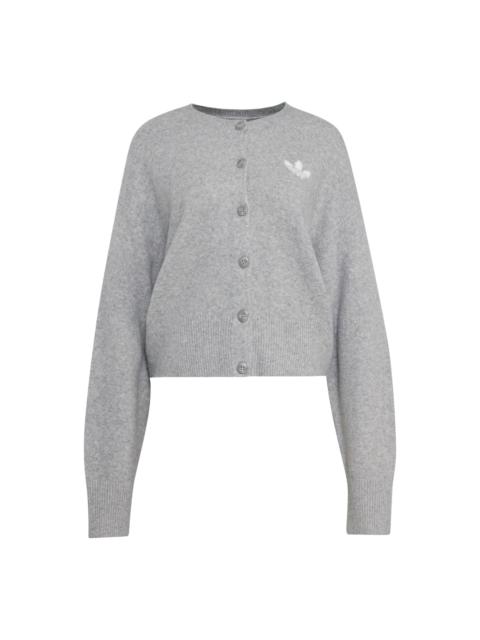 adidas (WMNS) adidas Essentials Knit Cardigan Asia Sizing 'Medium Grey Heather' IA4457